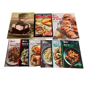 Weight Watchers Cookbooks Recipes Lot (9) Healthy Best of, Easy, Meal Prep‎ VTG